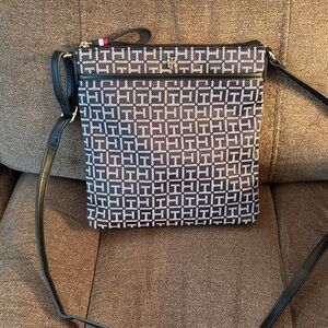 Tommy Hilfiger Blue and White Crossbody Bag